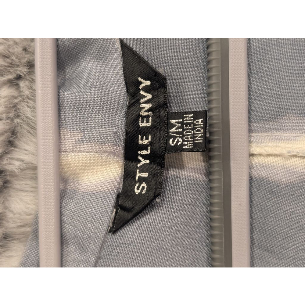 Women's STYLE ENVY Blue/grey & White Tie-Dye Shrug S - Picture 9 of 11